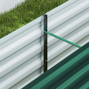 Letto per Orto a Fondo Aperto 240x40x45 cm con Bordi Arrotondati in Acciaio Zincato Verde   