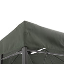 Copertura per Gazebo  a 2 Livelli  con Cinghie e 10 Fori di Drenaggio 4x3m in Poliestere Grigio Scuro