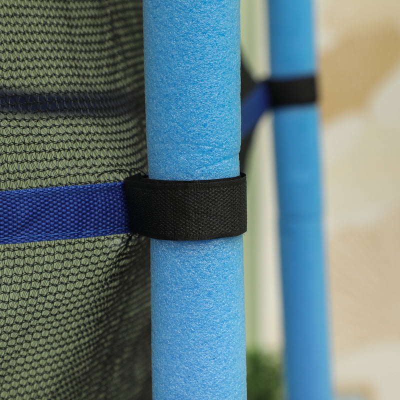 Trampolino Elastico per Bambini da 3 Anni Ø140 cm con Rete di Protezione Blu e Nero 