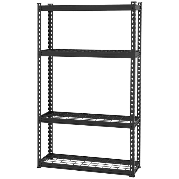 Scaffale 4 Ripiani 70x30x152 cm in Metallo Nero online