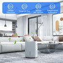 Deumidificatore Portatile 30L/Giorno Serbatoio 4L 3 Velocità e 4 Funzioni con Timer Bianco  