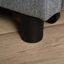 Poltrona Letto Singolo Reclinabile con Cuscino Sfoderabile in Tessuto Effetto Lino Grigio  