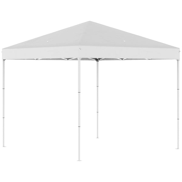 online Gazebo Pieghevole da Giardino 2,45x2,45m in Acciaio e Tessuto Oxford Bianco