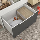 Libreria per Bambini 2 Livelli con Cassetto 62x40x88 cm Bianco  