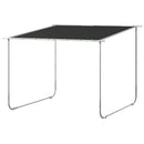 Pergola Gazebo  con Rotelle Copertura Anti-UV 3x3m Telaio in Acciaio Grigio