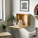 Scrivania Pieghevole con Ripiani 60x20x50 cm in Truciolato e MDF Marrone