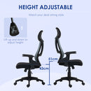 Sedia Poltrona Operativa con Supporto Lombare Altezza Regolabile Nero   