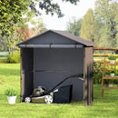 Tenda Garage per Bici e Moto Capanno da Giardino con Porta Avvolgibile 112x200x200 cm Grigio Scuro  