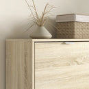 Scarpiera 4 Cassetti Ribaltabili e 2 Armadietti con Specchio 16 Paia di Scarpe 82x30x168 cm Rovere  