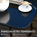 Set 4 Pezzi da Esterno Divanetto 2 Poltrone e Tavolino Basso con Piano in Vetro in Rattan Bianco Crema   