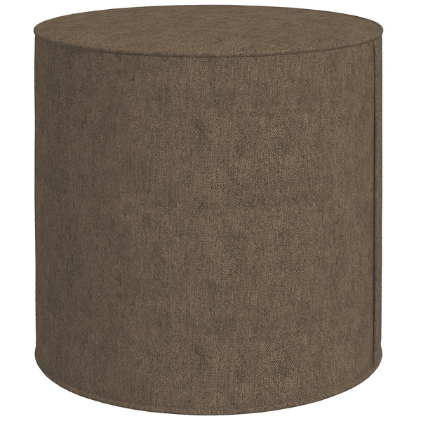 Pouf Poggiapiedi 41x41 cm Rivestimento Rimovibile Tessuto Effetto Lino Marrone online