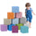Set 12 Cubi Morbidi per Bambini 20x20x20cm in PU ed EPE Multicolore Scuro