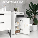 Mobiletto Bagno 1 Cassetto 1 Anta 37x32,5x79 cm in MDF Bianco