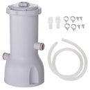 Pompa Filtro Portata 3785 L/h per Piscine Fuori Terra 5-5,5 m Bianco