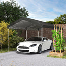 Gazebo Pieghevole Pop Up 584x297,5x272 cm UPF50+ e Altezza Regolabile Grigio Scuro   
