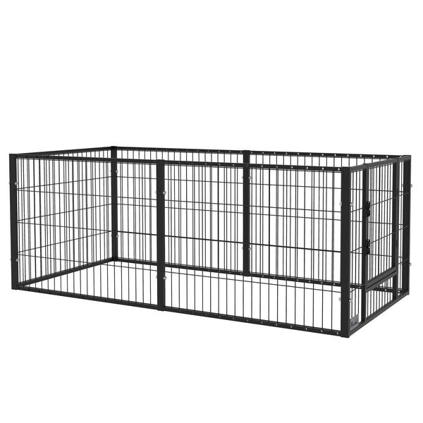 Recinto per Cani di Piccola Taglia 82,5-150x79x61 cm in Metallo Nero sconto