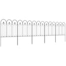 Recinzione Esterna a 5 Pannelli 305x79,5 cm con Picchetti in Metallo Nero  