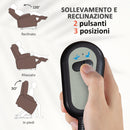 Poltrona Alzapersona Elettrica Reclinabile con Telecomando e Tasca in Tessuto Marrone Scuro   