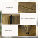 Cassettiera 4 Cassetti 48x21x79 cm in Truciolato Legno e Oro