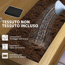 Fioriera Rialzata a 4 Livelli 75x57x60,5 cm con Fori di Drenaggio e Tessuto non Tessuto in Legno di Abete   