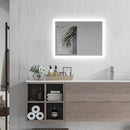 Specchio Bagno con Luci LED  3 Tonalità 70x50 cm Controllo Touch e Design Antiappannamento   