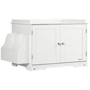 Mobile Lettiera per Gatti a 2 Ante con Divisorio Interno Regolabile 86x48x52 cm Bianco  