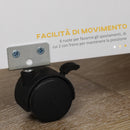 Tavolo Pieghevole Salvaspazio con 4 Sgabelli in Legno Truciolato Bianco