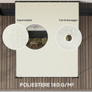 Gazebo Pergola Addossata Ricurva 248x298x200-250 cm con 16 Fori di Drenaggio Bianco Crema   