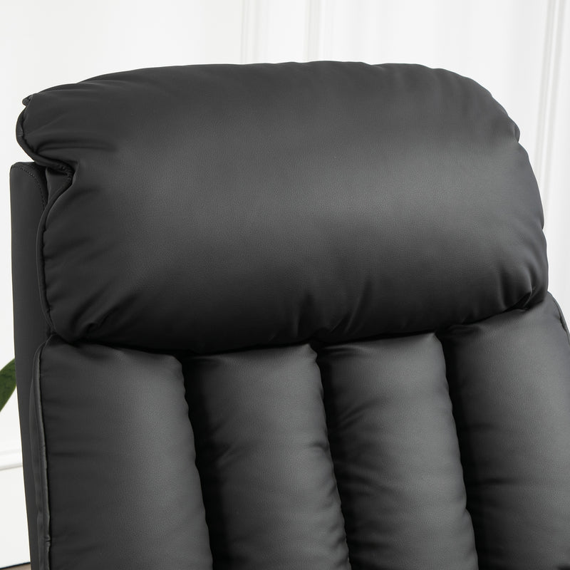 Poltrona Relax Reclinabile Alzapersone Elettrica con Telecomando Nero   