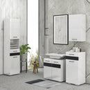 Mobile a Colonna per Bagno 37x32,5x170 cm in MDF Bianco
