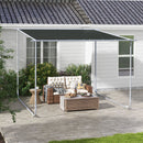 Pergola Gazebo  con Rotelle Copertura Anti-UV 3x3m Telaio in Acciaio Grigio