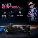 Go Kart Elettrico per Bambini Velocità 3-8 km/h per Drifting Nero  