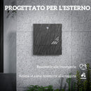 Cassetta Postale a Muro 30x8,5x32,5 cm con Serratura in Metallo Grigio Carbone  