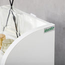 Mobile a Colonna 3 Ripiani Aperti e Armadietto a 2 Livelli Regolabile 23x18x100 cm in Legno Bianco 