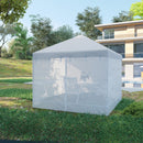 Pareti per Gazebo 3 Pezzi 300x195 cm in Rete di Nylon Bianco