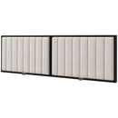 Testiera Letto Matrimoniale Imbottita in Velluto a Parete per Letti da 180cm   Crema