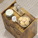 Carrello Isola da Cucina Armadietto con Ruote 60x40x77cm Marrone Rustico   