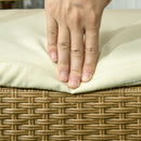 Set Tavolo e 6 Sedie da Giardino in in Rattan Sabbia e Beige