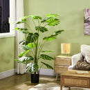 Pianta Artificiale Monstera da Interno e Esterno H180 cm con Vaso Verde