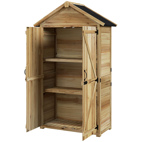 Casetta Box da Giardino per Attrezzi 102x54x177 cm in Legno di Abete sconto