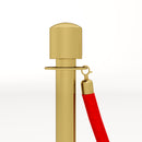 Colonnine Segnapercorso con Corda Vellutata Base Riempibile in Acciaio Inox Ø32x96 cm Oro 