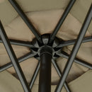 Ombrellone da Giardino a Braccio Ø265x265A cm in Metallo e Poliestere Caffè   