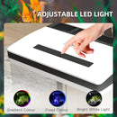 Acquario con LED 13 Litri 29x20x30,5 cm con Fori di Ventilazione in Vetro HD e ABS