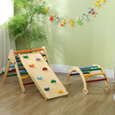 Gioco per Bambini 5 in 1 Triangolo e Arco Montessori Rampa per Arrampicata    