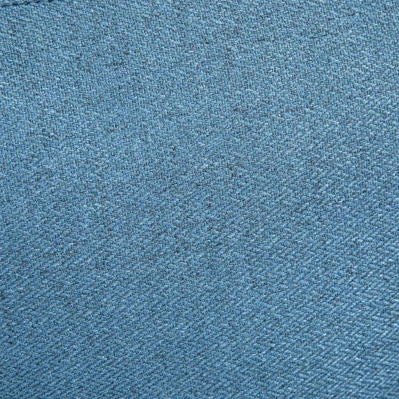 Poltrona Imbottita 76x68x80 cm  in Tessuto Effetto Lino Blu