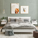 Set 2 Comodini Sospesi 35x32x22,5 cm in Legno  Bianco Lucido