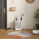 Portaombrelli di Design 28x14x41 cm con Vaschetta Raccogli Gocce e 4 Ganci in Metallo Bianco   