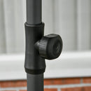 Ombrellone da Giardino Ø180x209 cm in Poliestere e Acciaio Grigio