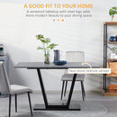 Tavolo da Pranzo per 4-6 persone 140x80x76 cm Piano Effetto Marmo