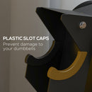 Rastrelliera per Manubri 5 Livelli 35x33x66 cm in Acciaio e Plastica Nero